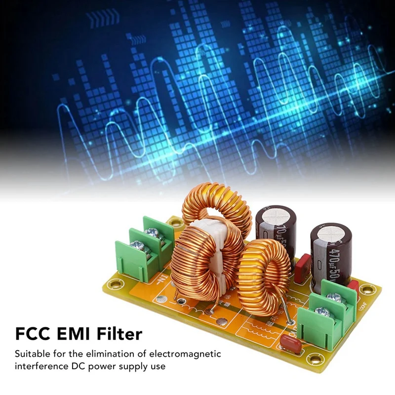 Filtro de interferencias electromagnéticas 4A DC LC FCC, filtro de alta frecuencia de Audio de coche, paso bajo, EMI pasivo, fácil de instalar