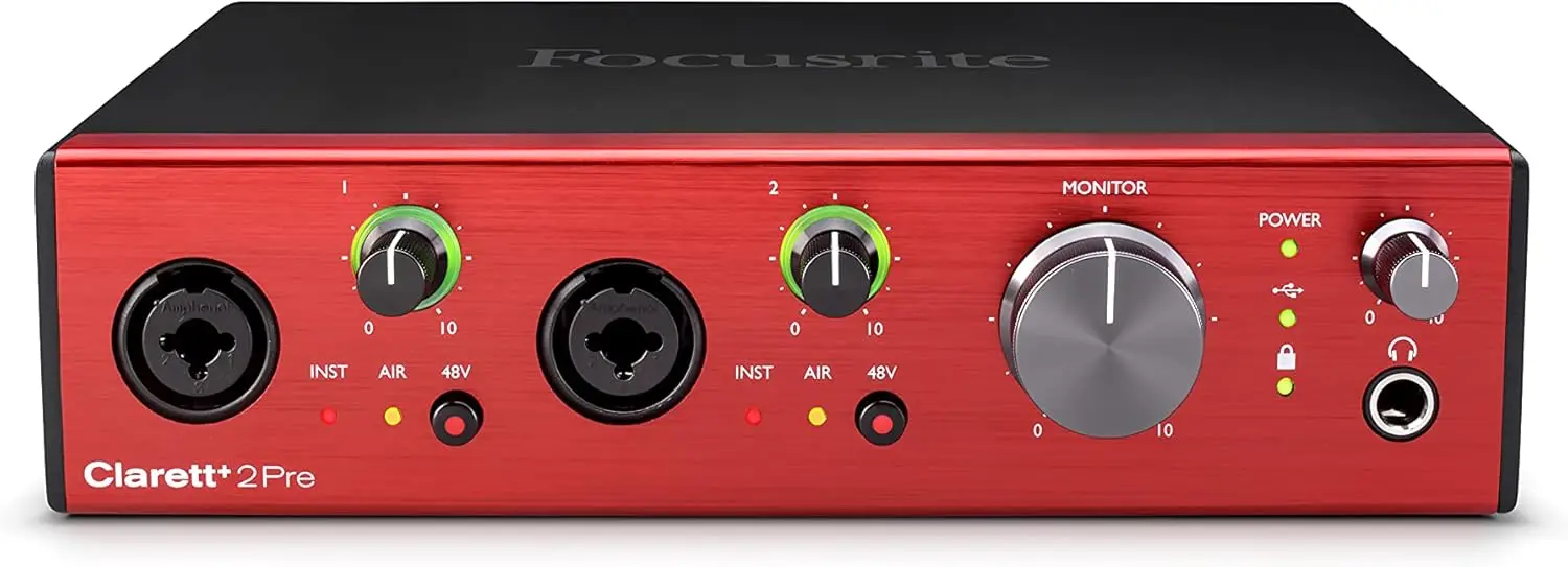 

Clarett + 2Pre USB-C шина с аудио интерфейсом для музыкального производства, с двумя профессиональными качественными предусилителями и мощным