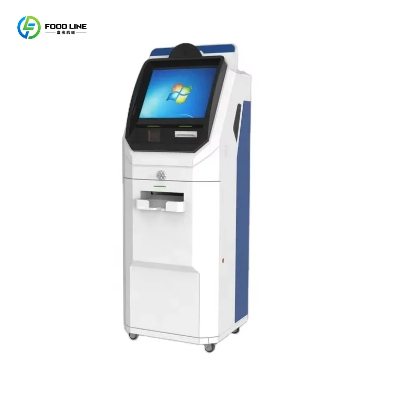 Customized Touch Screen Self Service Payment Kiosk Cash Currency Exchange ATM Machine