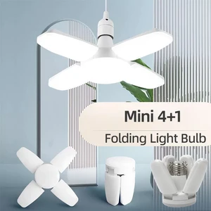 E27 Fan Shape Foldable 28W LED Bulb AC220V/110V Deformation for Home Ceiling Lights Warehouse and Garage White Light 6500K Bulb