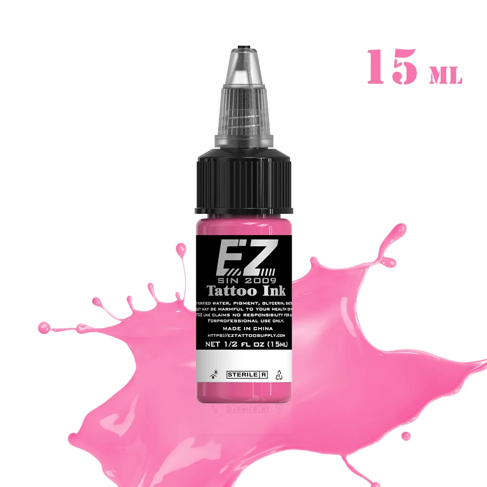 15ML/butelka EZ tusz do tatuażu 25 kolorów stabilne bezpieczne Pigment atramentowy tusz do tatuażu dla materiałów do tatuażu