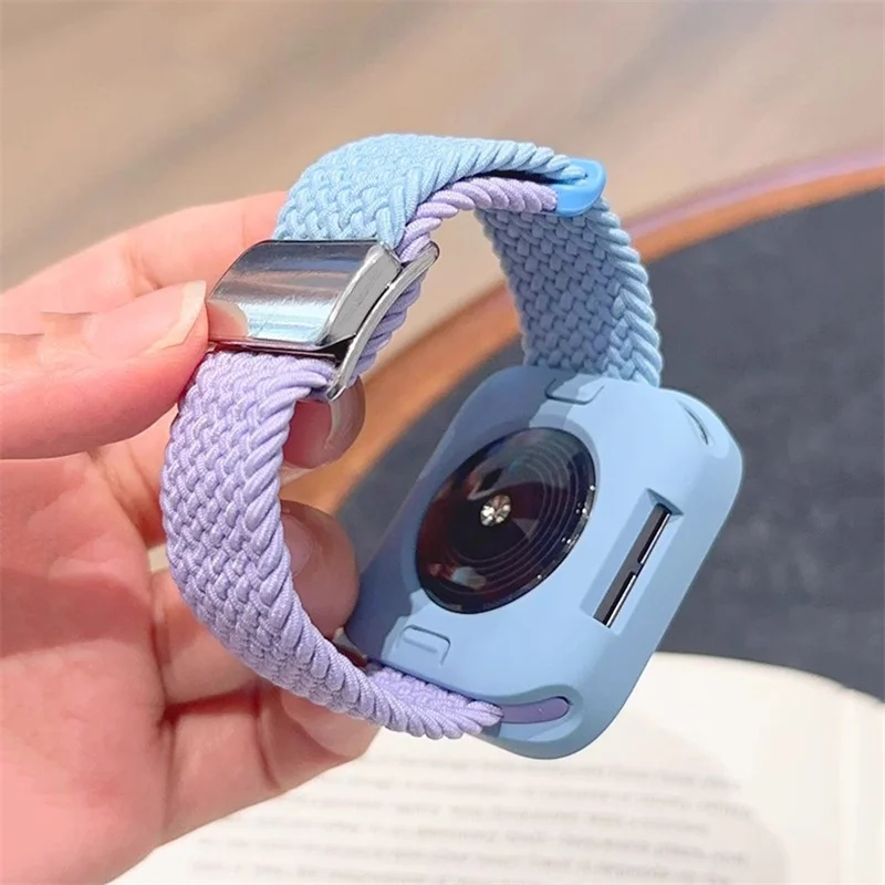 Двухцветный нейлоновый ремешок Y2k + фотоэлемент ремешка для Apple Watch Band 49 мм 40 44 45 мм 41 мм 38 42 мм, эластичный нейлоновый ремешок для iWatch серии 9 SE 7 8