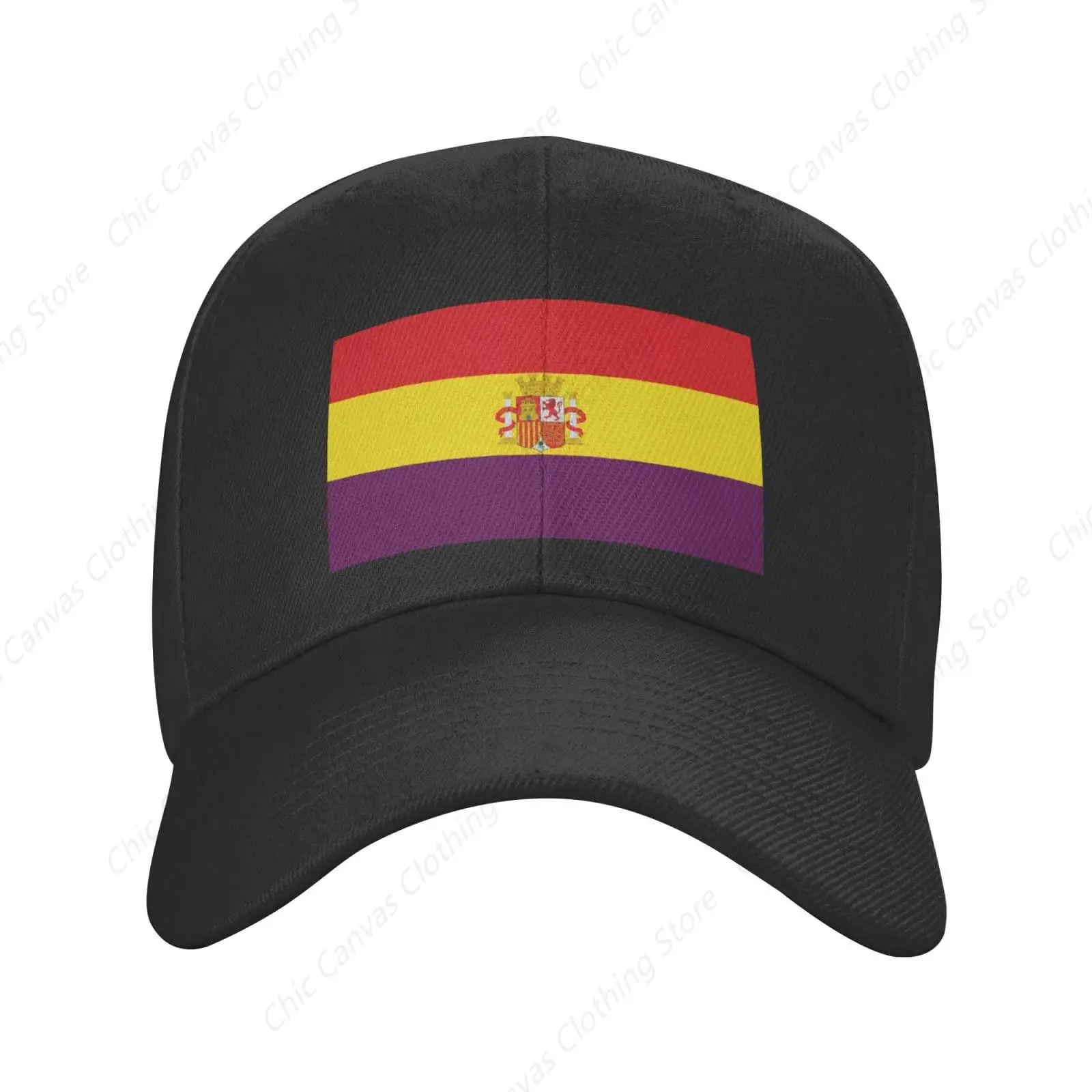 Spanish Republic Emblem Printed Duck Tongue Hat Suitable For Both Men And Women Dad Outdoor Truck Hat Adjustable Baseball Hat