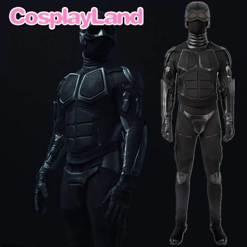 

The Boys 2 Black Noir Cosplay Costume Halloween Carnival Superhero Battle Outfit Adult Men Black Jumpsuit Do Custom