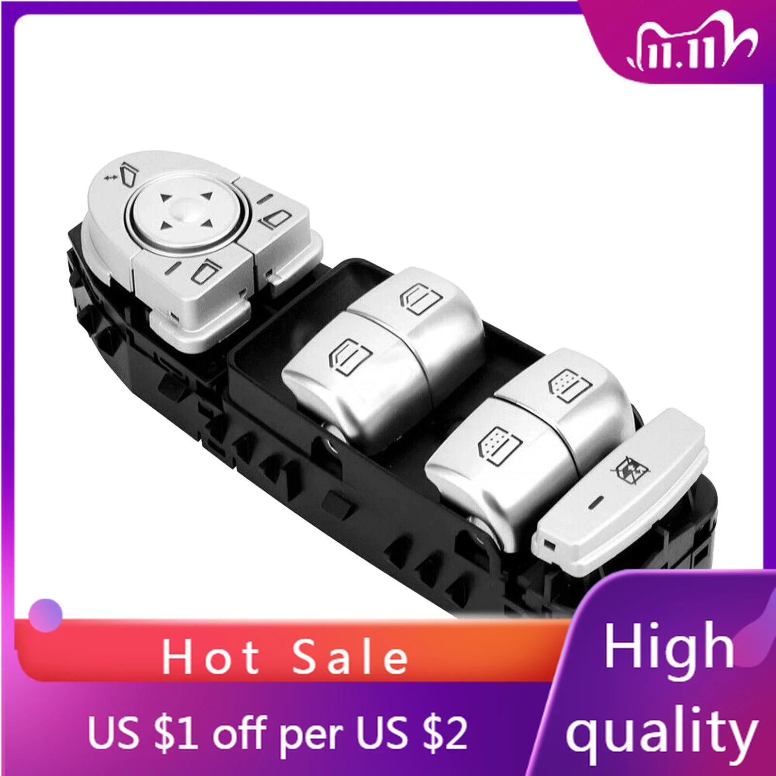 

Electric Power Window Lifter Control Switch For Benz C253 X253 S205 W205 C-CLASS C160 C180 GLC Coupe 200 300 350 400 A2229056800