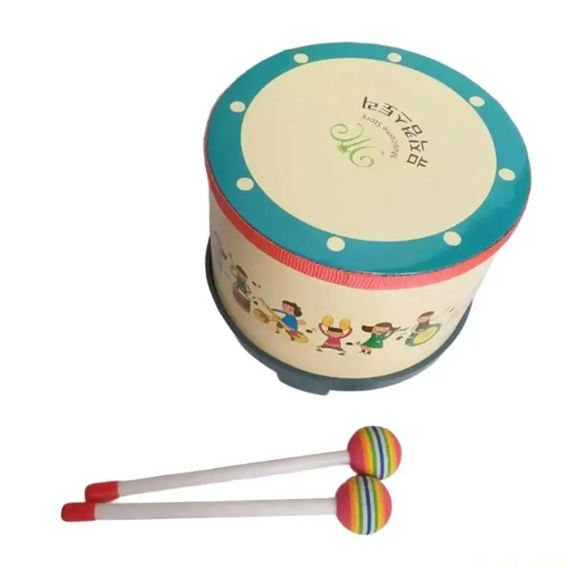 Tambor suelo M5TC con mazos, pandereta Orff, juguete educativo para niños, tambor rítmico