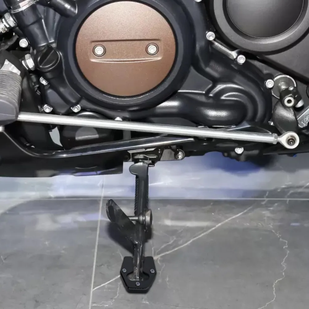 For Sportster S RH1250 1250S 2021-2023 2024 2025 Motorcycle Side Kickstand Extension Plate Kick Stand Enlarger Foot Pads Support