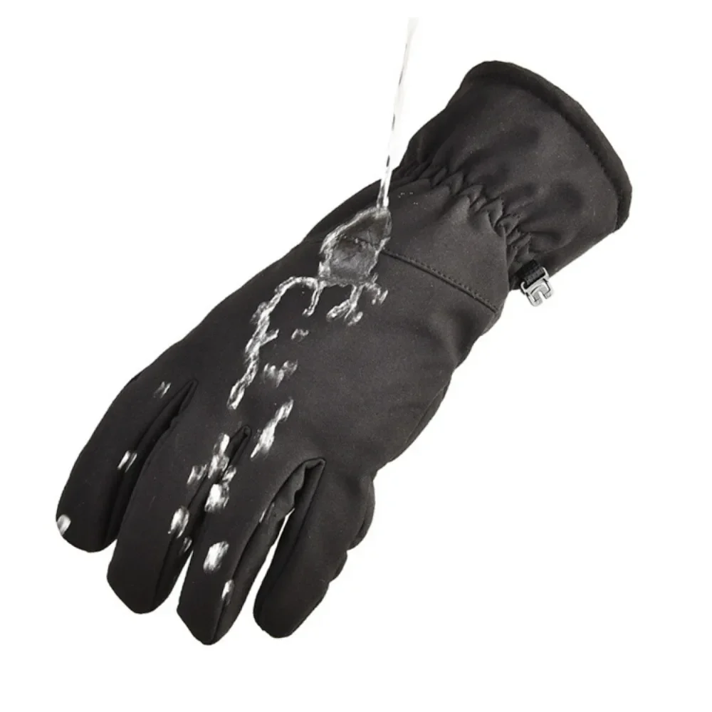 Camo Ski Mountaineering Gloves Men Women Windproof Waterproof Touchscreen Long Thick Fleece Lined Outdoor Warm Sport Gloves