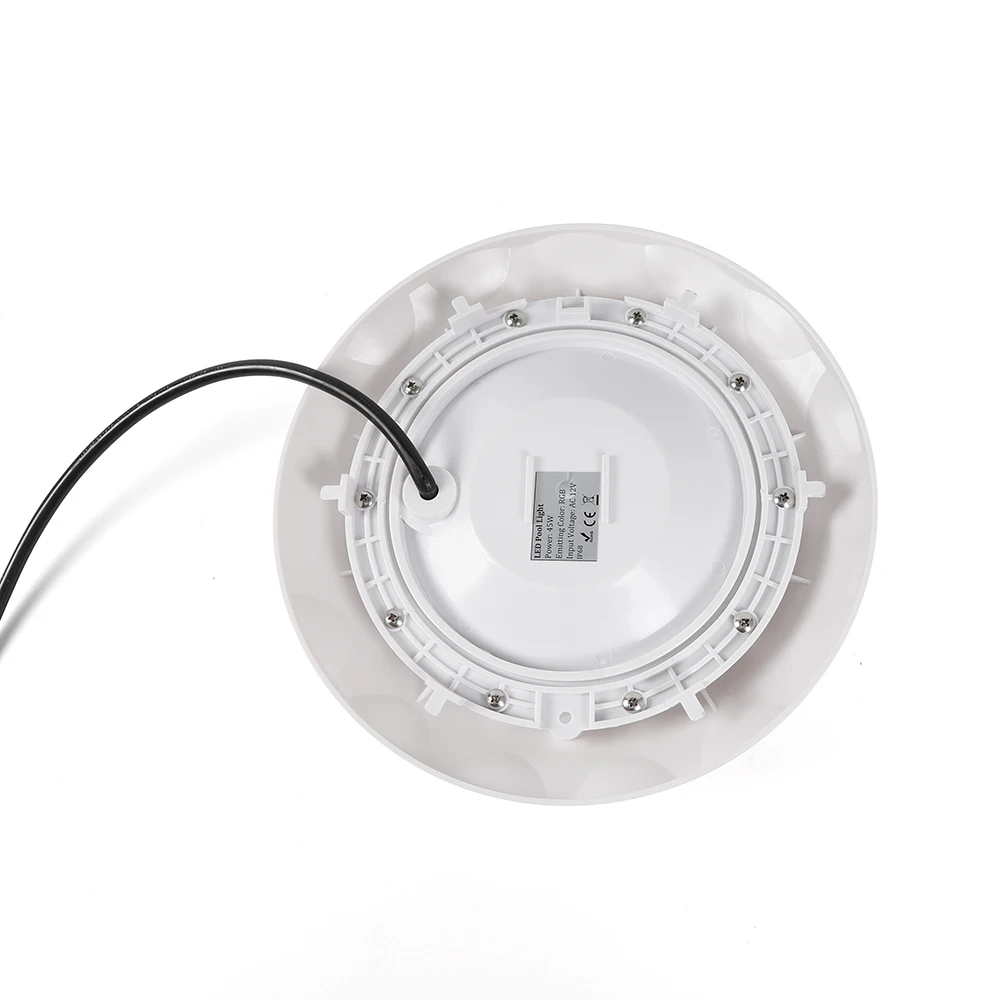 LED-Schwimmbadleuchte mit Fernbedienung, 45 W, RGB, mehrfarbig, für den Außenbereich, LED, Unterwasser, IP68, wasserdichte Lampe, AC 12 V