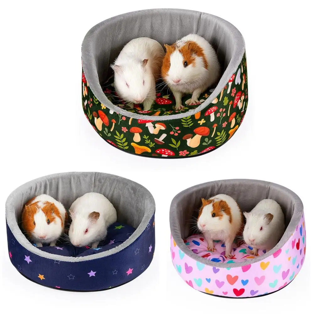 

Round Cuddler Design Guinea Pig Bed Thick Removable Mat Breathable Small Pet Sleep Mat Washable Comfortable Hamster Pad Hedgehog