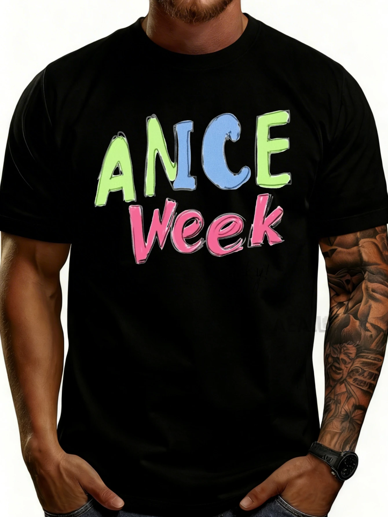 Casual Style Men's T-Shirt Dance Week Graphic Design Summer Wear Gift for Dance Enthusiasts