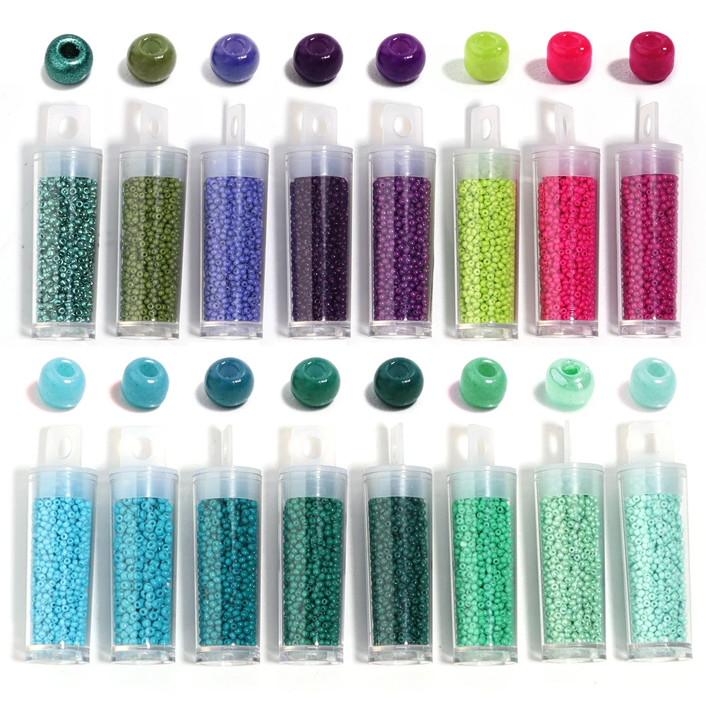 1000-5000Pcs/Lot 2mm Multi Styles Glass Seed Beads Round Spacer Loose Beads For DIY Crafts Ornament Making Finding Accessories