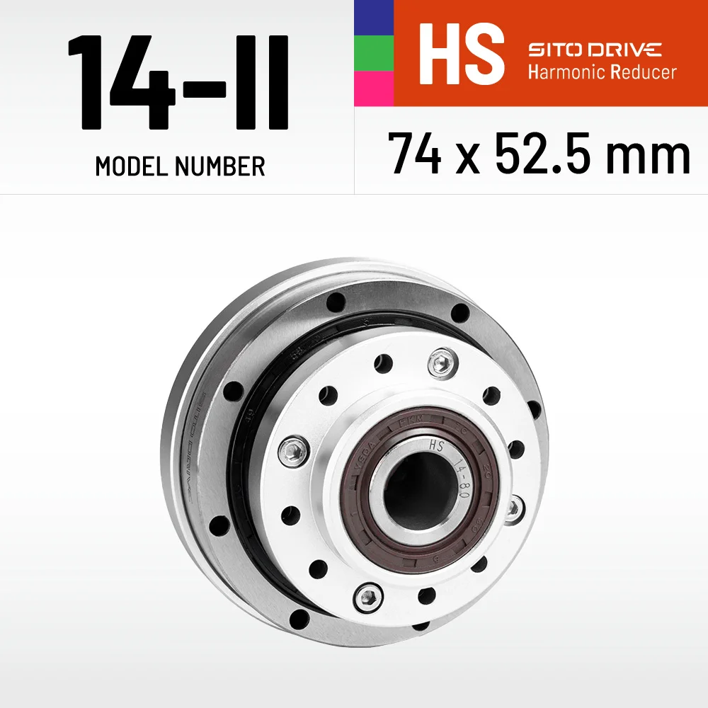 SitoDrive HS-14-II Harmonic Reducer  SHF-14-II High Torque Strain Wave Gear for Robot Joint BLDC Servo Motor Medical Automation