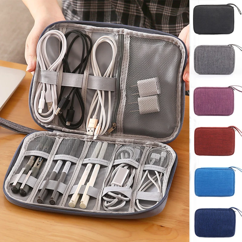 

Multifunction Watch Straps Storager Watchband Storage Box Portable Travel Pouch Digital Organizer Bag For USB Data Line Charger