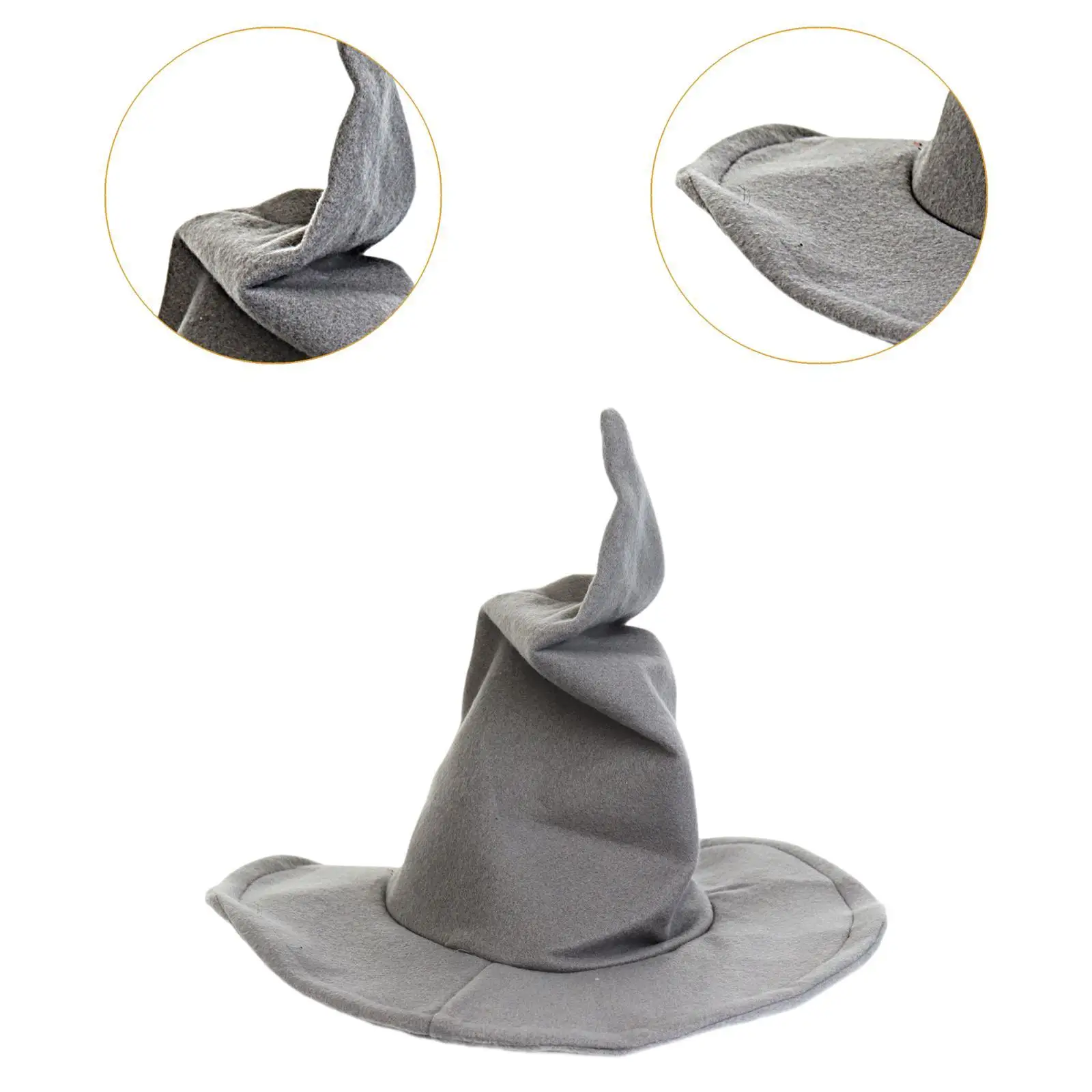 Halloween Witch Hat Gothic Wizard Dress up Pointed Cap for Holiday Photo Props