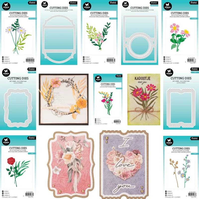 

Wild Flowers Rose Branches Cutting Dies Scrapbook Diary Decoration Stencil Embossing Template DIY Greeting Card Handmade 2026