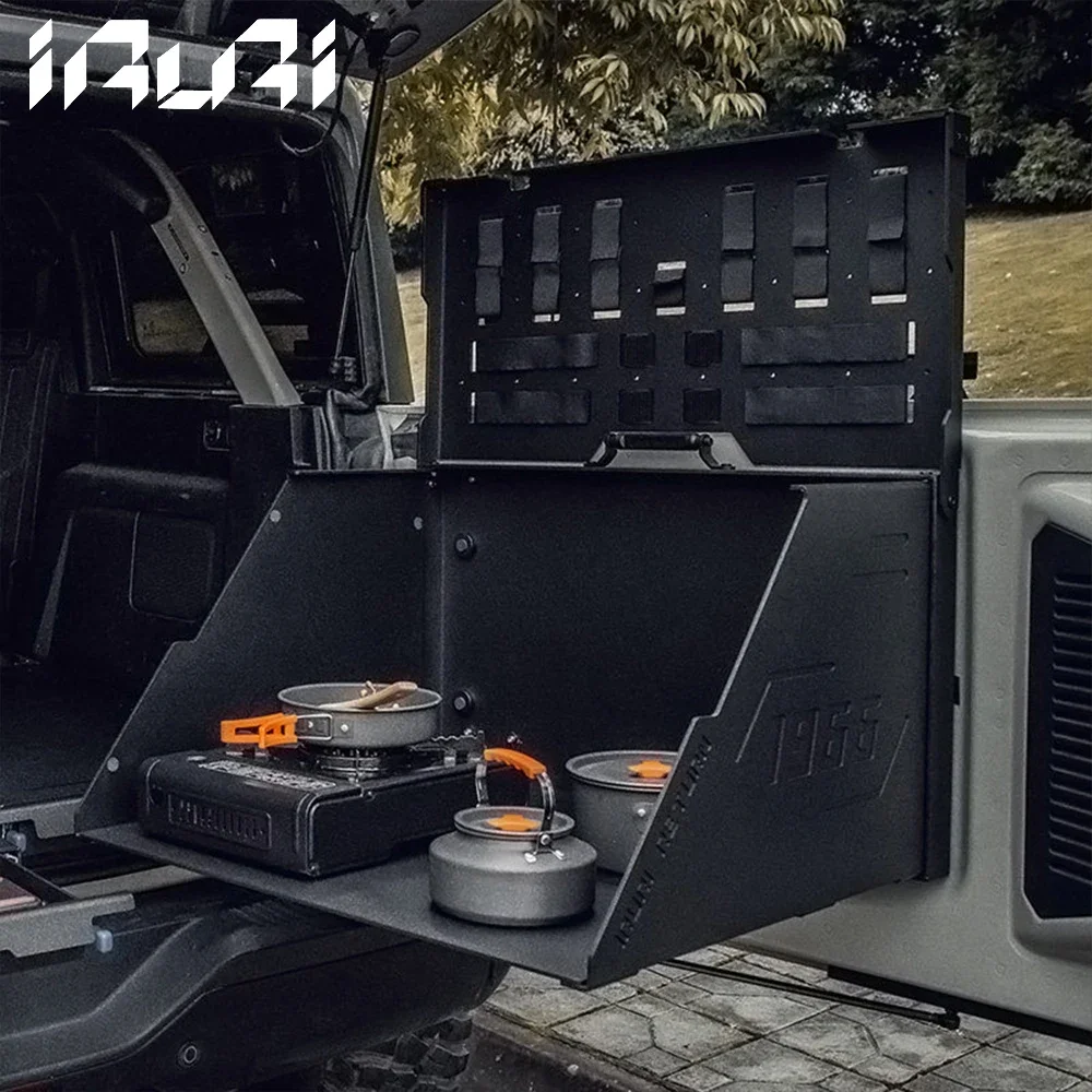 New style IRURI Multi-Function Cargo Platform, Foldable Aluminum Alloy Cargo Rack, Direct Bolt-On Installation, High Load Capaci