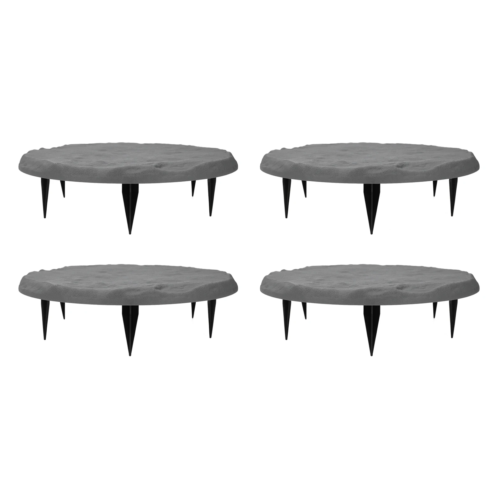 Buitensteentjes van decoratief polypropyleen hars met grondpennen voor gazon, tuinpad, ronde traptreden.