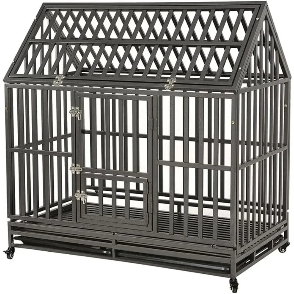 

Locks and Lockable Wheels Dog House Puppy Black Cages |-f-| Houses and Fencing Pet Fence Corral Enclosure Supplies Products Home