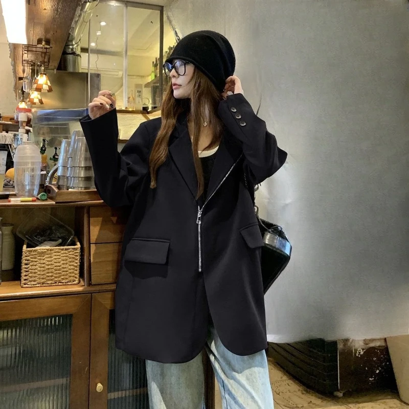 

Новое поступление 2023 года, женский минималистичный пригородный пиджак в корейском стиле, простой элитный уникальный дизайн, стильный весенне-осенний пиджак