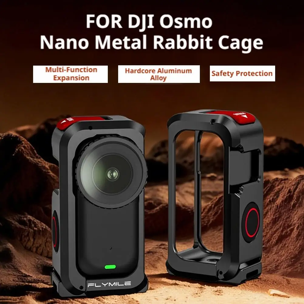  for dji Osmo Nano Rabbit Cage Metal Protective Case Aluminum Alloy Protection Frame All-inclusive Expansion Frame With Lens Cap