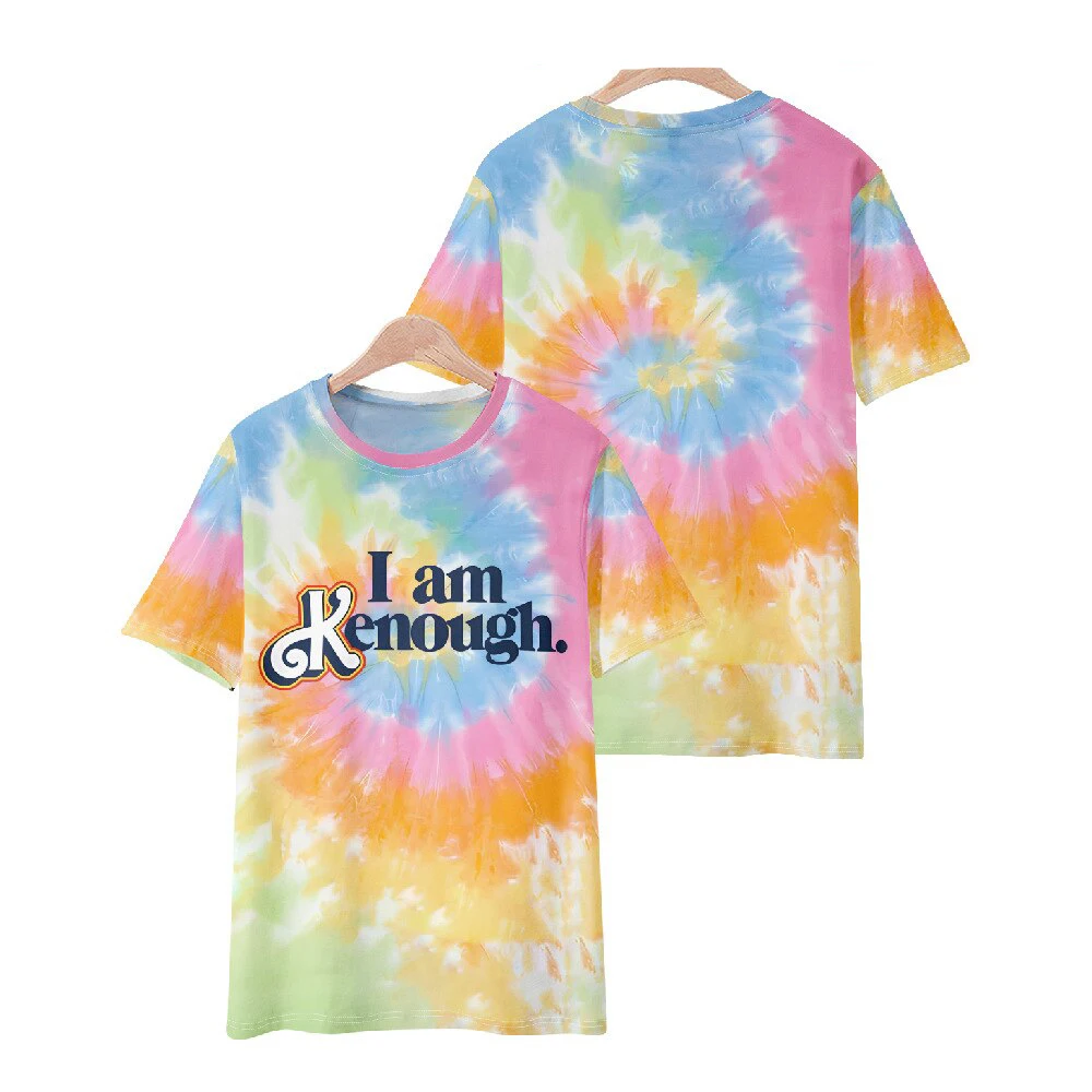 I Am Kenough Rainbow Print 3d Men\'s T-Shirt Summer Fashion Fun Short Sleeve Tops Streetwear Boys Girls Oversized Men Clothing