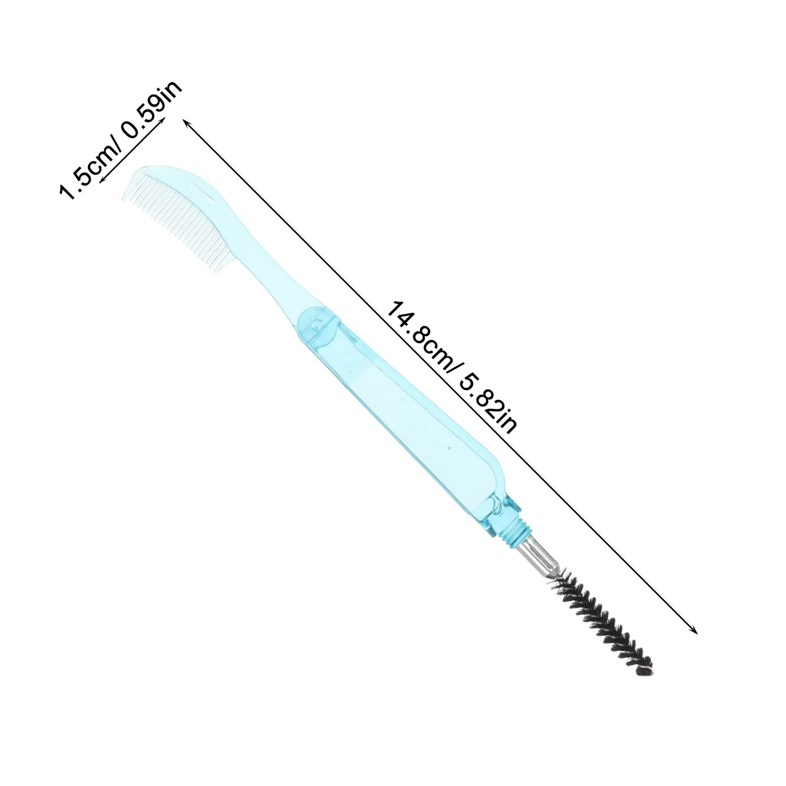 Dual Head Foldable Eyelash Comb 2In1 Brow Brush Tool Spiral Mascara Spoolie Compact Grooming Brush Portable Makeup Lash Eyebrow