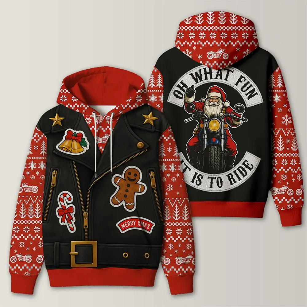 

Funny Santa Claus Pattern Ugly Christmas Hoodie Autumn/Winter Street Style 3D Printed Sweatshirt Unisex Casual Loose Pullover