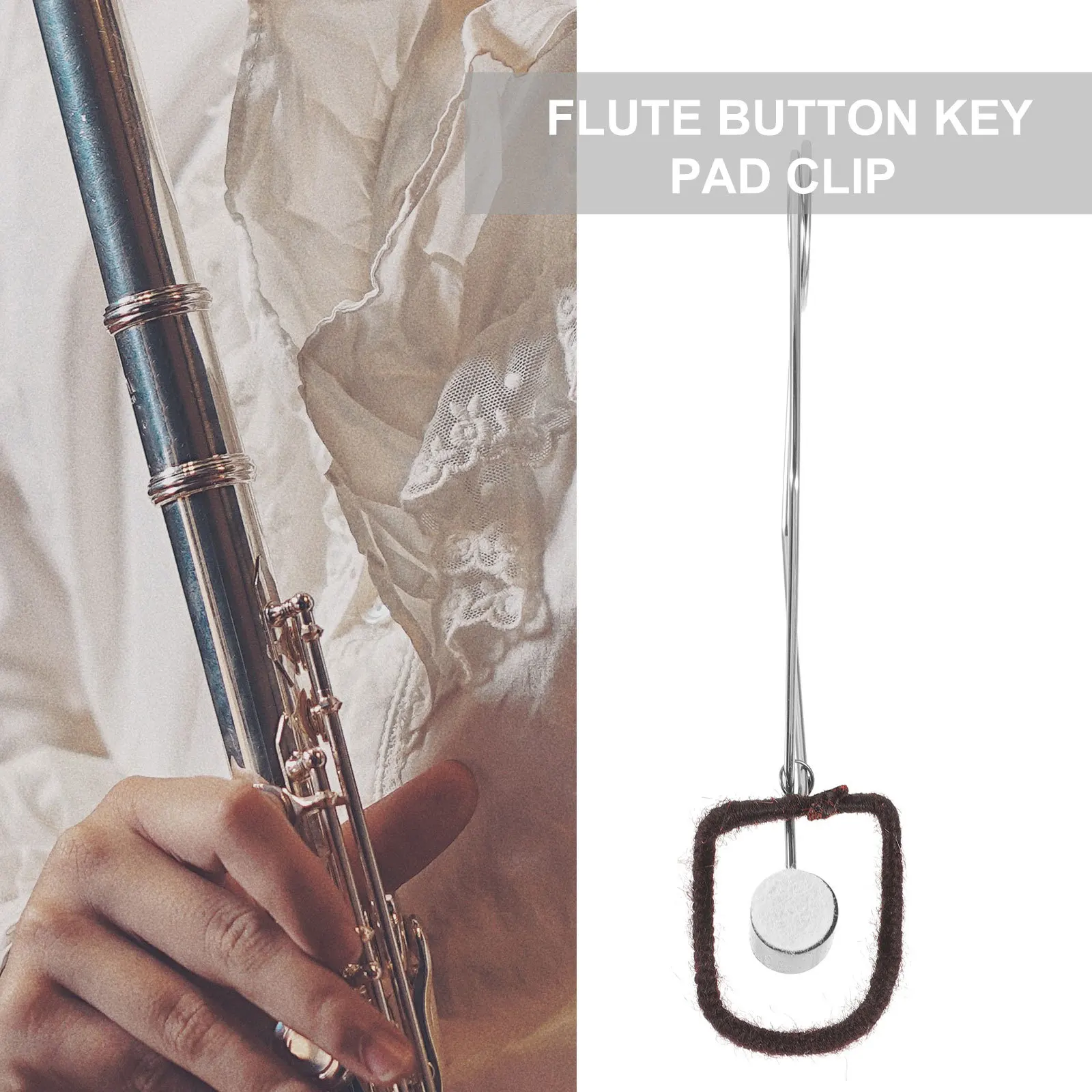 

Flute Button Key Pad Indentation Clip Replacement Repair Tool for Clarinet Flute Maintenance Musical Instrument Accessory