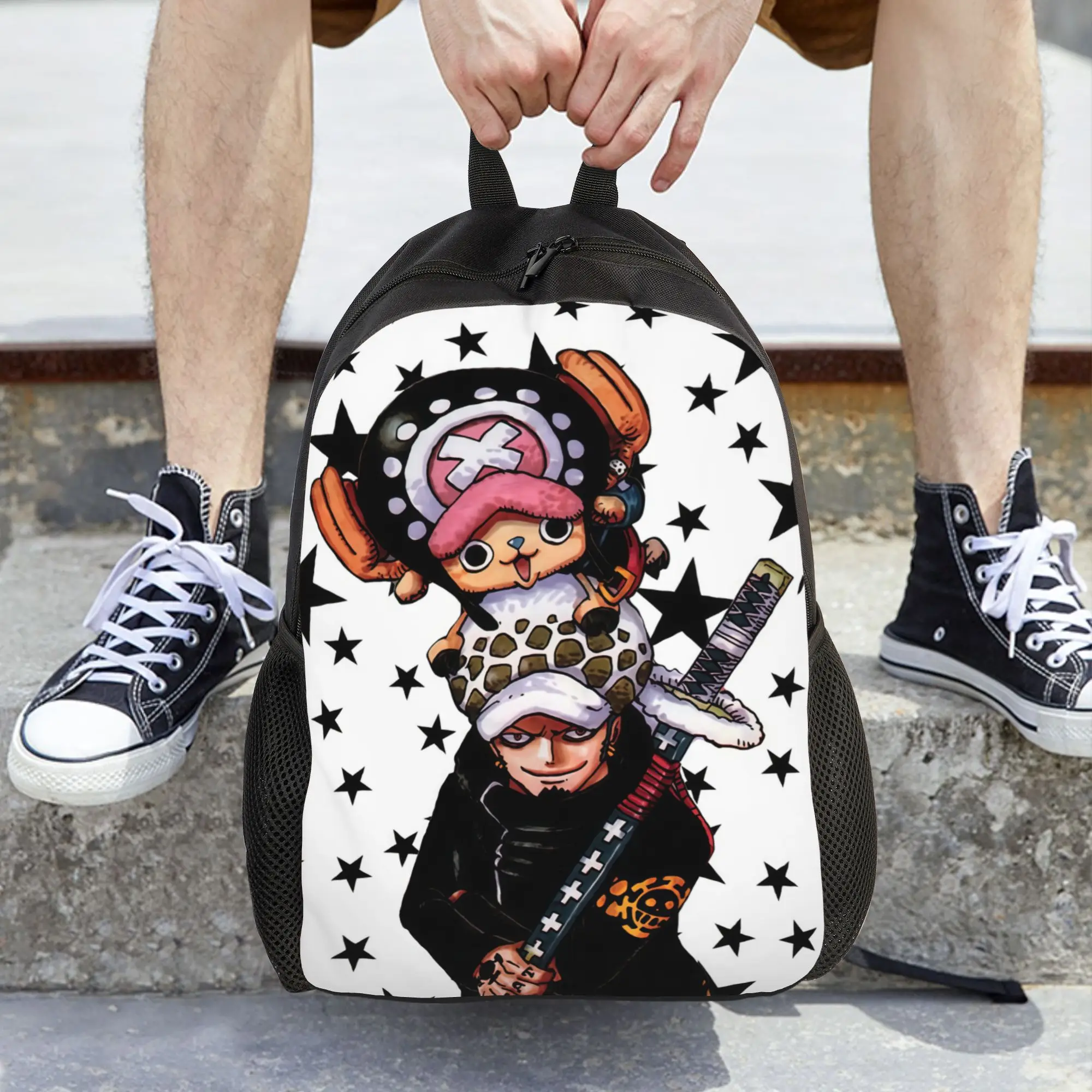 Ones Pieces Anime  Women Backpack Classical Student School Bag   Computer Backpack Teenage Travel Shoulder Bag