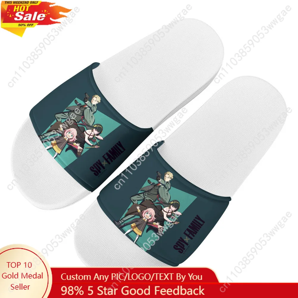 

Spy×Family Sandals Home Slippers Water Shoes Mens Womens Teenagers Sandal Bathroom Beach Pool Anime Custom Made Summer Slippers