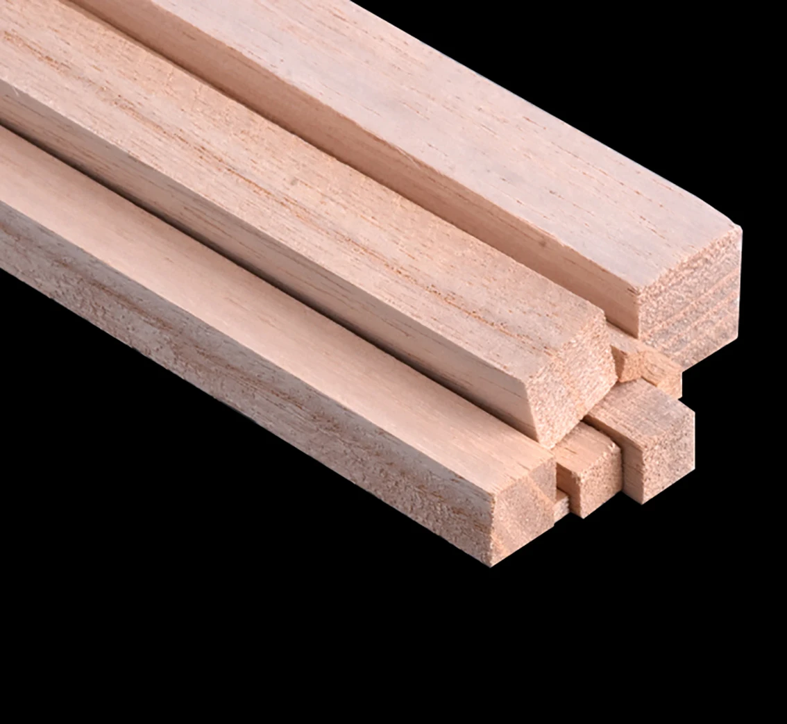 Length 250mm Solid Square Wood Strip Small Wooden Rods DIY Model Material Crafts Decoration Making Parts 2/3/4/5/8/10/12/20mm