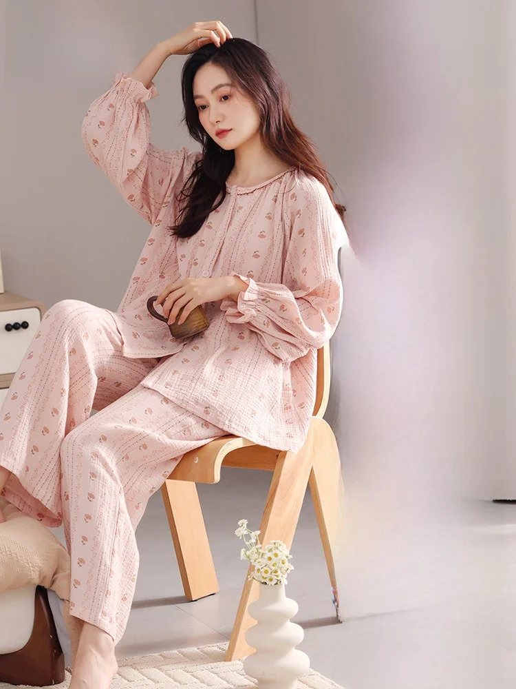 pure-cotton-sleepwear-breastfeeding-robe-thin-autumn-outerwear-home-clothes-for-postpartum-women-comfortable-long-sleeve-nigh