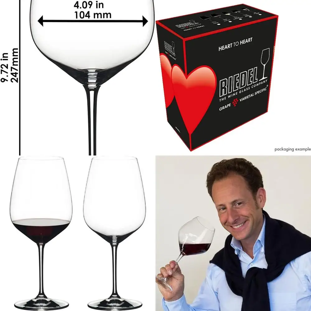 

Pair of Cabernet Sauvignon Wine Glasses, Heart To Heart Design