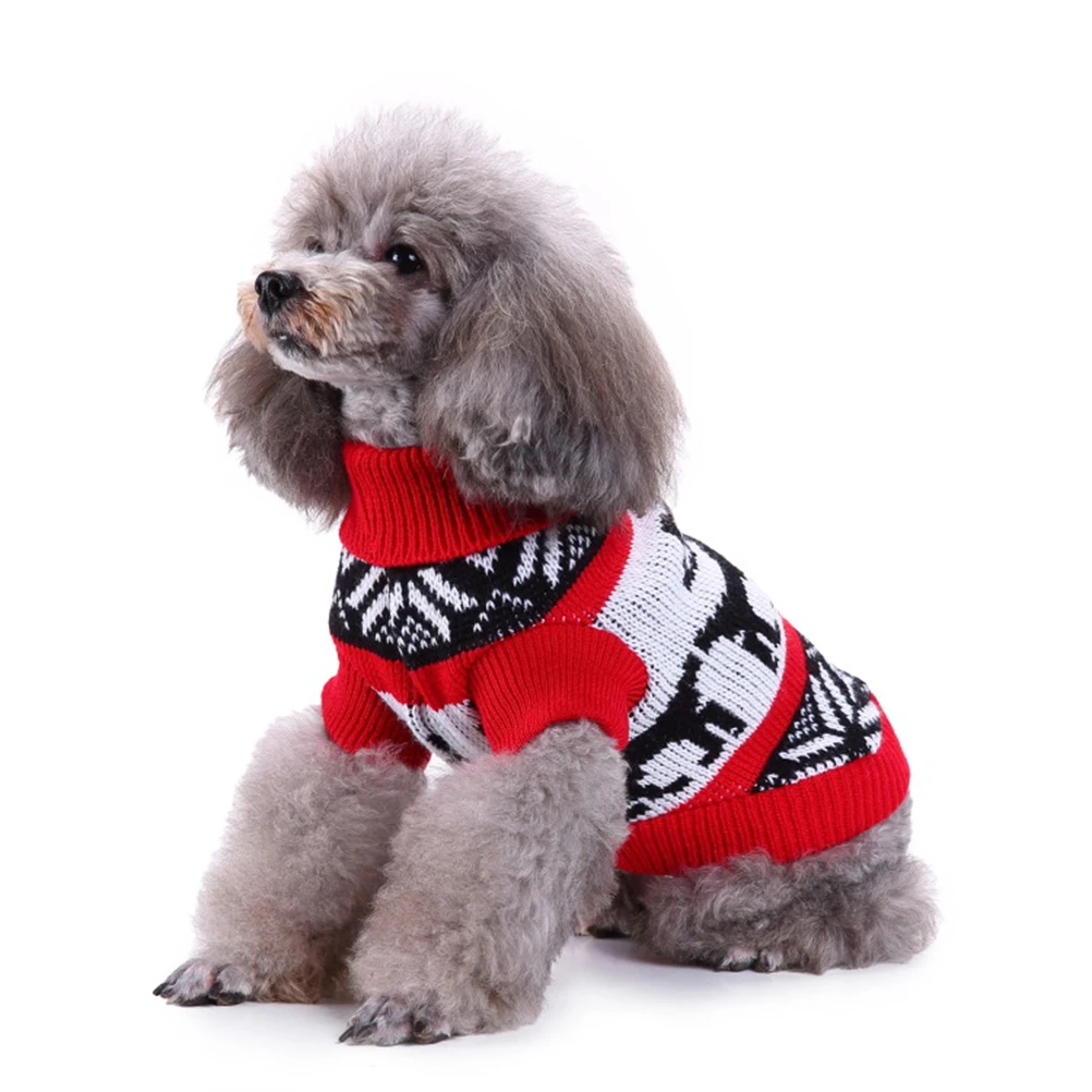 

Pet Christmas Elk Sweater Reindeer Dog Clothes Red Sweaters Jumpers Xxl Halloween Holiday for Dogs