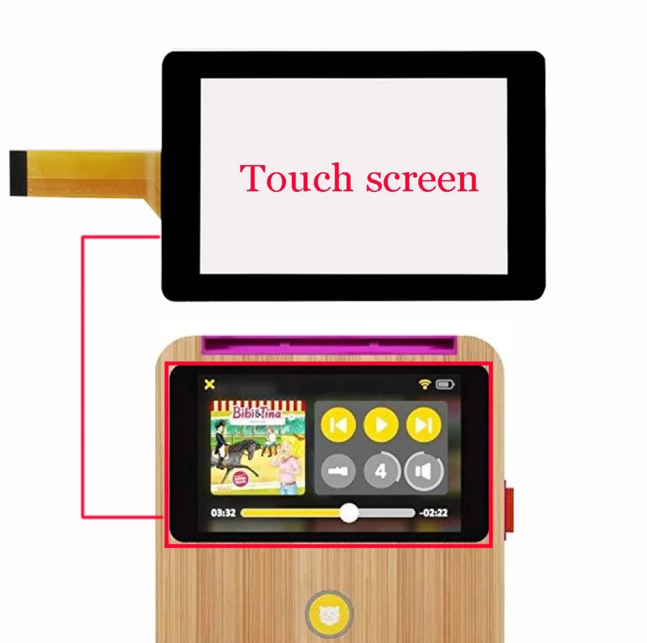 

4.3" Touch Screen For Tigermedia Tigerbox Digitizer Touch Glass Panel XLD438-V0 FPC XLD438-V2 XLD438-V1 FPC Replacement Parts