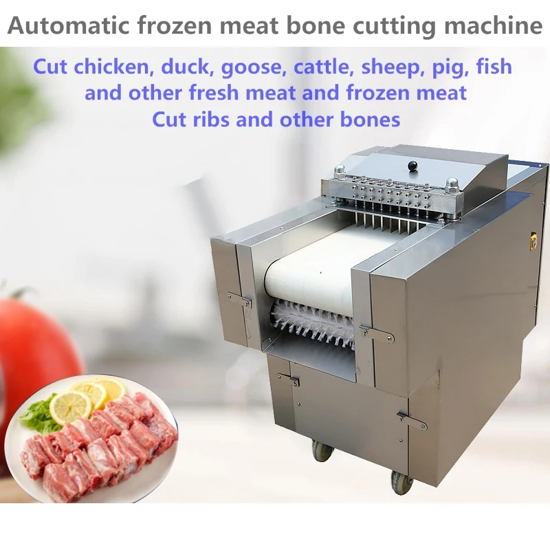 Automatic Frozen Meat Bone Cutter Machine 220v 380v Chicken Duck Fish Cattle Sheep Pork Bone Meat Chunks Chopper