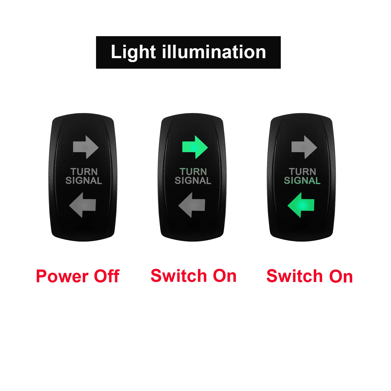 12V 7PIN ON OFF ON Dual LED Light TURN SIGNAL Rocker Switch For Car Marine Boat Auto Truck Car Accessories Waterproof IP68