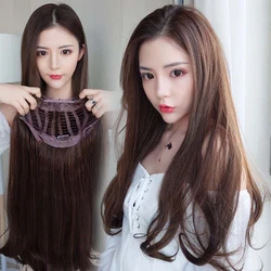 Synthetic Hair Extension U-shaped Half Headgear Long Straight Hair High Temperature Fiber Clip Hair Extension Natural Breathable