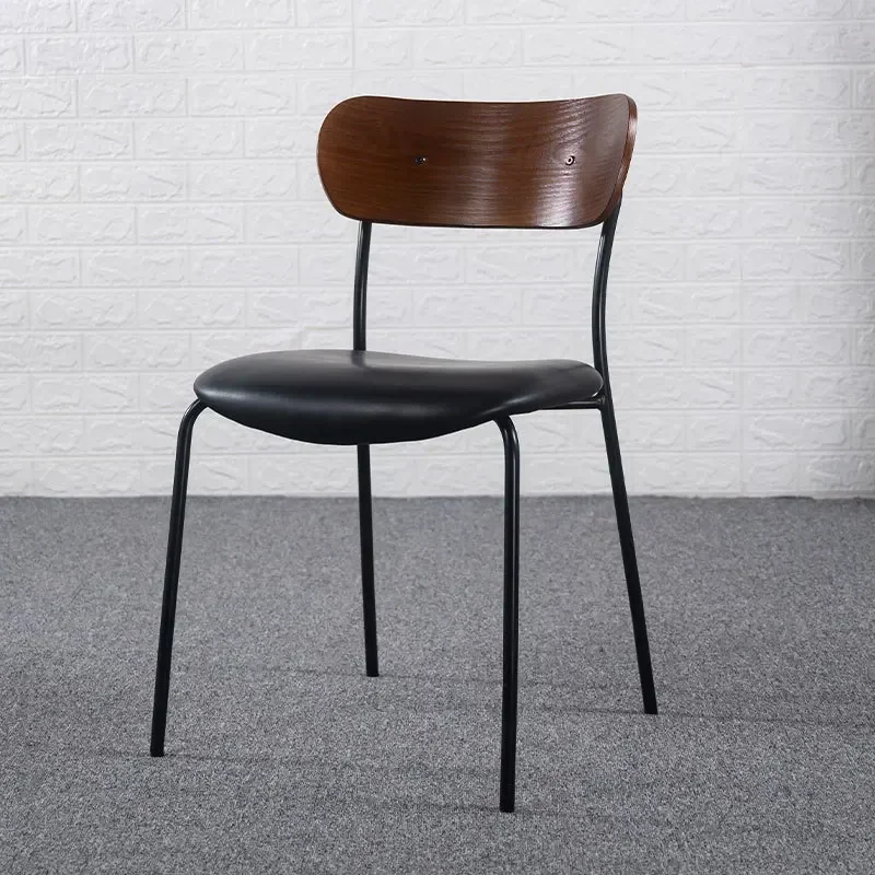 Light luxury back chair Nordic dining chair custom soft bag seat cushion wrought iron dining table chair wholesale negotiation