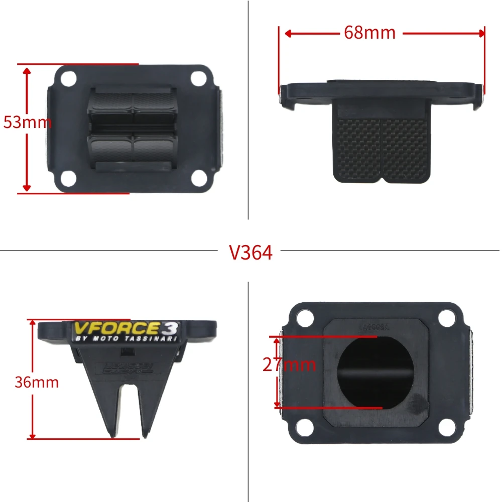 Motorcycle Cage System Reed Valve Vforce 3 Carbon Fiber V364 V-Force  For Suzuki RM65 KawaSaki KX65