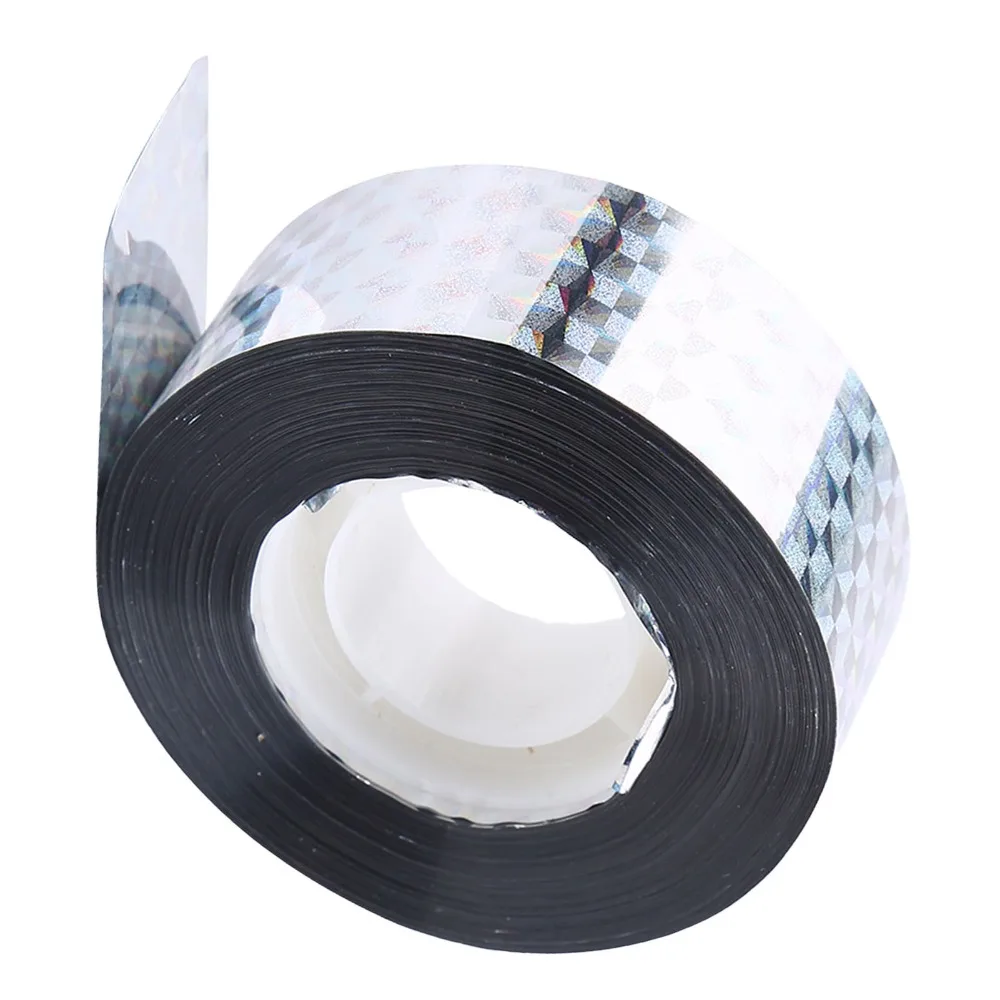 2PCS Durable PET Bird Deterrent Tape Silver Visual Flash Bird Reflective Ribbon Audible Flash Holographic Garden Tool