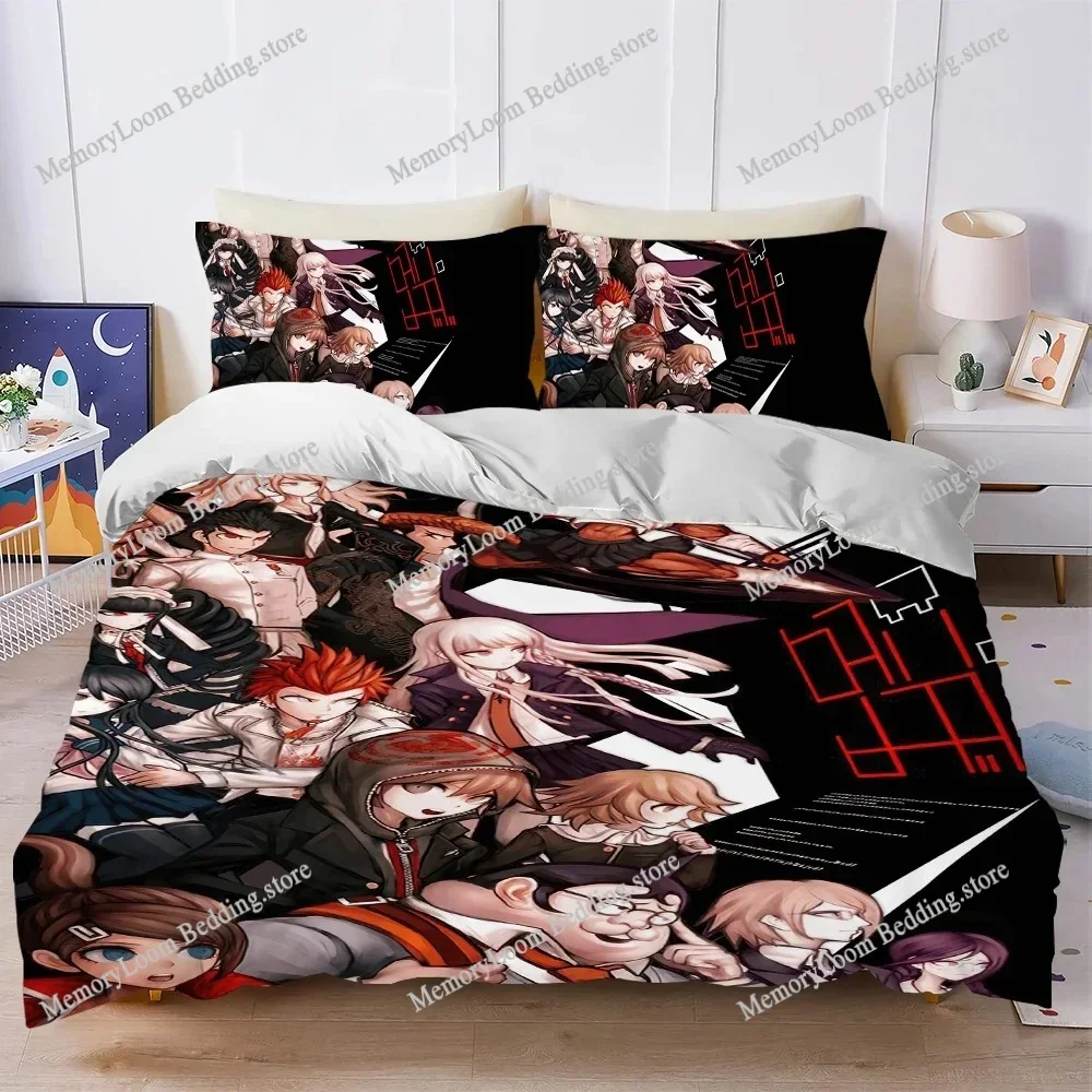 Classic Game D-Danganronpa Monokuma Duvet Cover Set Bedding Soft Laundry Cotton Bed Four Seasons Student Dormitory Luxury Gift96