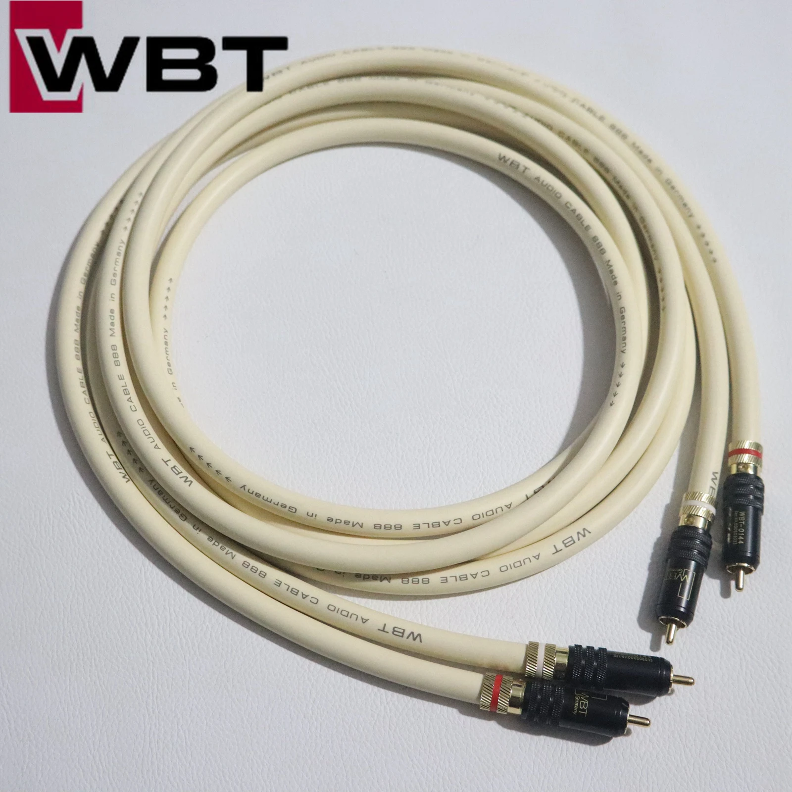 Germany Original WBT 888 RCA Audio Cable Anti-interference to improve sound quality audiophile RCA line CD Amplifier line 1pair