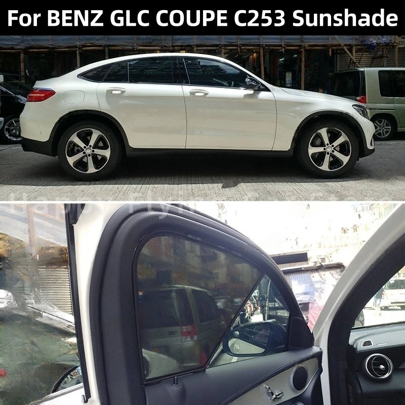 

Suitable for BENZ GLC Coupe C253 2016-2021 car window sunshade,front and side door sun baffle,mesh curtain