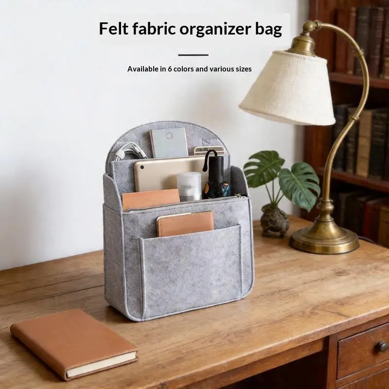 Filz-Rucksack-Organizer-Einsatz, Mehrfachfach-Tascheninlay, große Kapazität, leichter Trenner für Reise- und Schulaufbewahrung – Detail 1