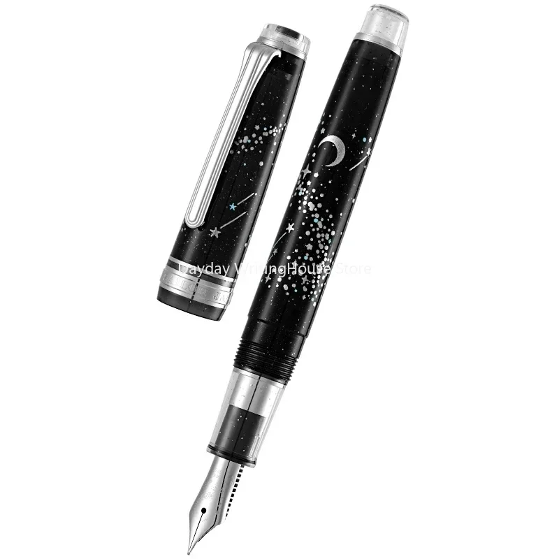 Original SAILOR X PLUS Limited Starry Sky Resin Fountain Pen Meteor Moon Ink Set 14K Gold Nib Writing Business Christmas Gift