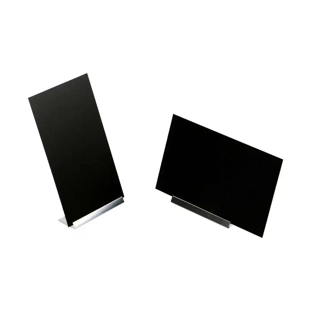 Pvc Black Card Display Table Number Stand Desktop Blackboard Message Signs Mini Chalkboard Easel
