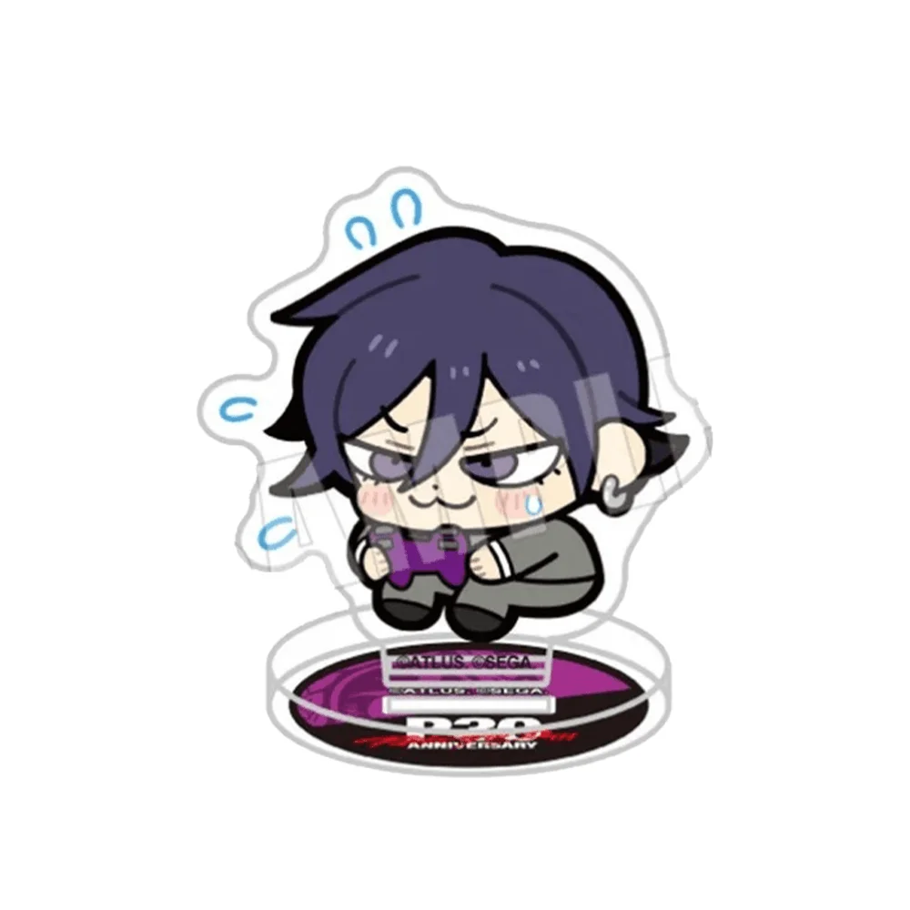 Persona 30th Makoto Yuki 10cm Acrylic Stand Keychain Chibi Gaming Merch Action Figure Tabletop Ornament Cosplay Collectible Gift
