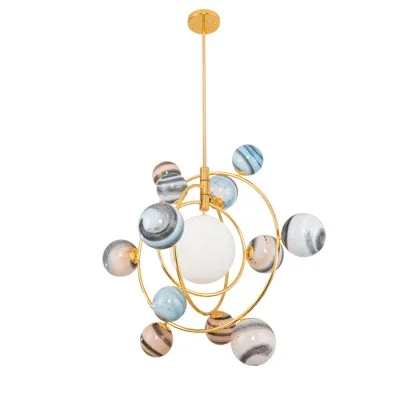 

Planet creative chandelier clothing store living room children's room bedroom designer model room universe planet Chandelier